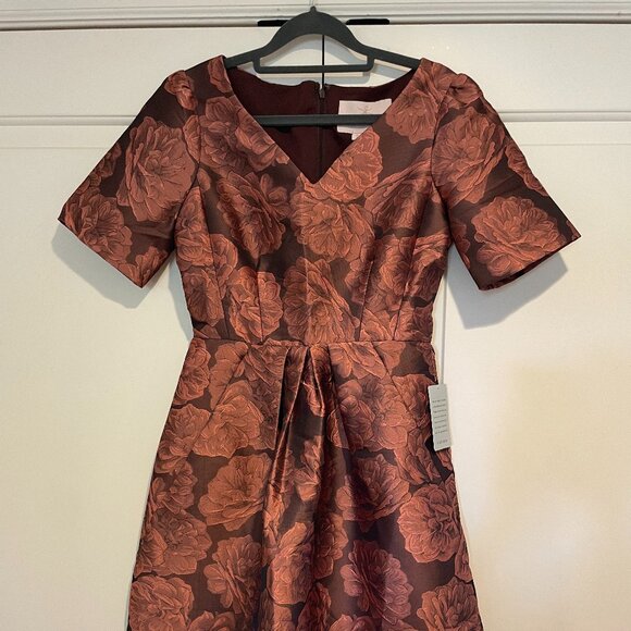 Gal Meets Glam Ingrid Jacquard Fit & Flare Dress size 0 - Picture 1 of 3